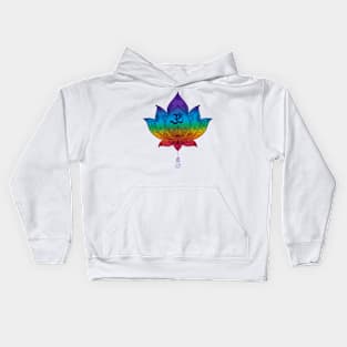 Chakra lotus flower Kids Hoodie